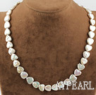 Herzform Rebirth Perlenkette mit 925 Silber Herzform Knebelverschluss