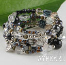 bijoux vogue 7,5 pouces de perles et de cristal Bracelet envelopper avec charme coeur
