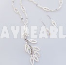 beautiful white pearl and shell necklace earring set