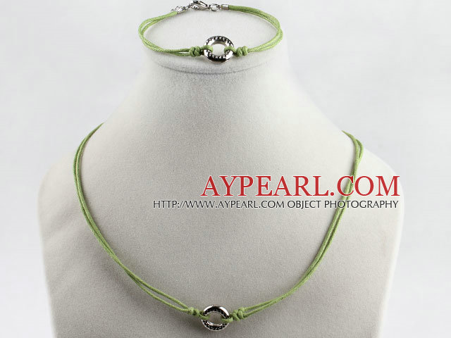 einfachen Stil Silber wie Halskette Armband mit ausziehbarer Kette gesetzt