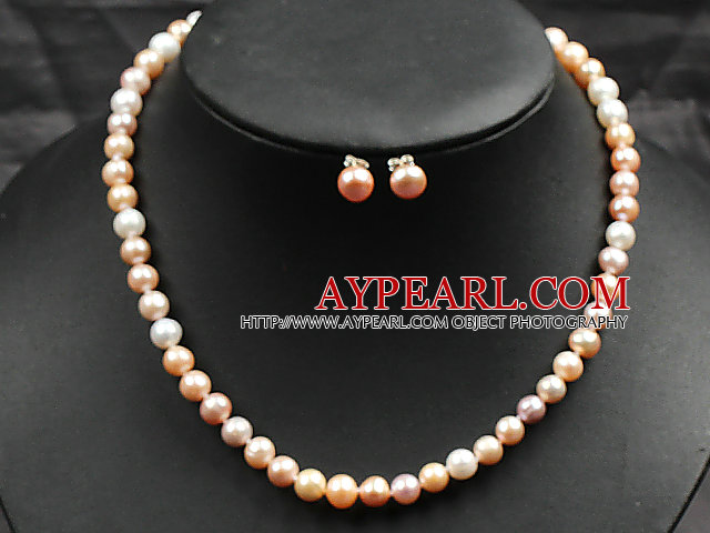 Irregular Shape Amethyst Crystal Sets(Necklace, Bracelet And Matched Earrings)