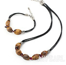 Classic Design Tiger Eye Set(Necklace With Matched Bracelet)