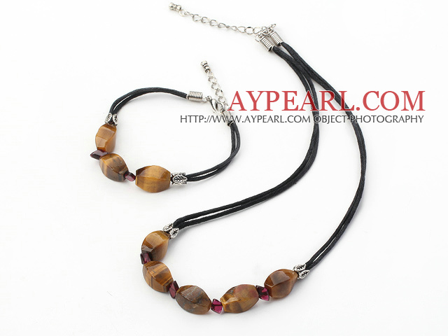 Classic Design Tiger Eye Set(Necklace With Matched Bracelet)