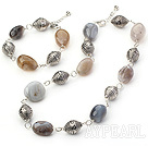 16*24Mm Large Persia Agate Set(Necklace And Matched Bracelet)