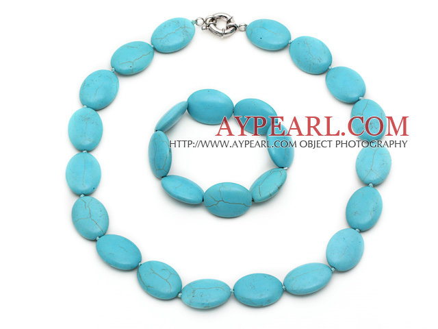 style trapu 18 * 25mm perles bracelet collier turquoise sur