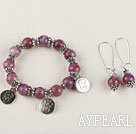popular 12mm acrylic ball tibet silver charms bracelet earrings