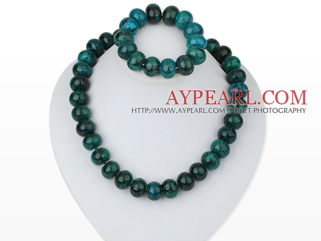 12-16mm popular phoenix stone necklace bracelet set