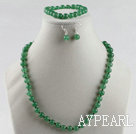 8mm aventurine ball necklace bracelet earrings set