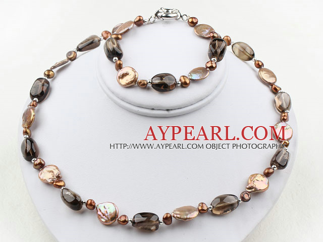 popular multi color pearl necklace bracelet set