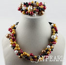 colorful shell beads necklace bracelet set