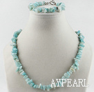 Wholesale 8-12mm amazon stone necklace bracelet set