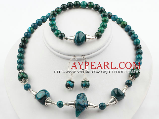 Новый дизайн Phoenix Камень Set (браслет и ожерелье Согласованные серьги)