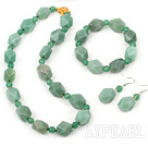 wonderful 8-18mm aventurine necklace bracelet earring SET