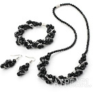 fashion crystal set(necklace, bracelet, earrings) with magnetic clasp