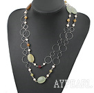 pearl three-jade necklace