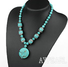 17.5 inches turquoise necklace with lobster clasp