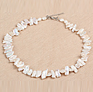 Gorgeous Party Style Natural White Teeth Shape Rebirth Pearl Necklace