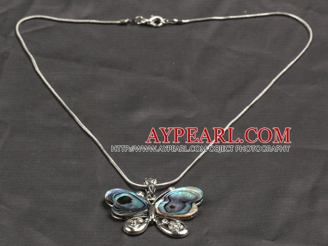 Classic Design Abalone Shell Butterfly Shape riipus Kaulakoru Metal Chain