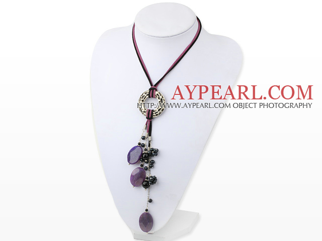 Persique agate collier de perles noires