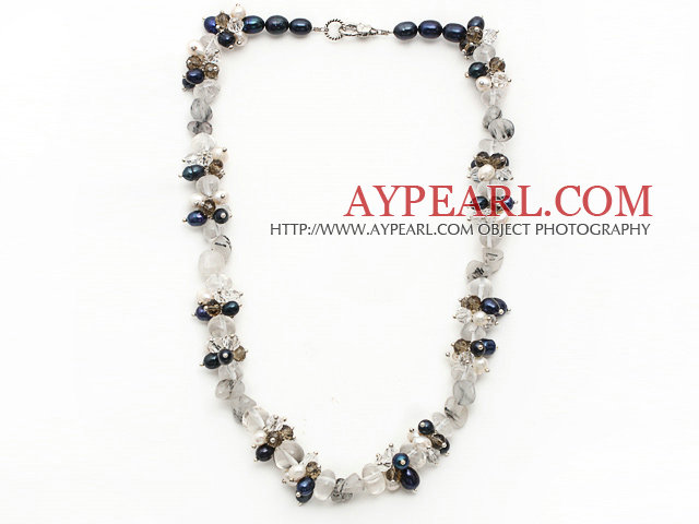 perle et noir collier quartz rutile