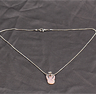 Classic Design Gullig Pink Shell Slipper Shape Pendant Halsband med Metal Chain