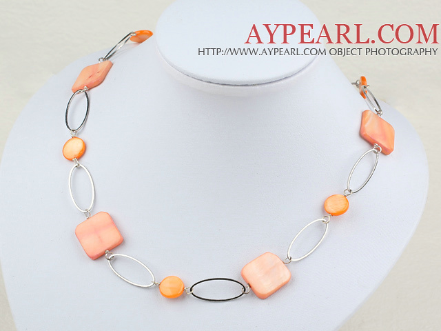 31.5 inches dyed shell long style necklace