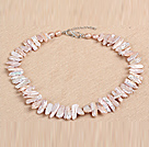 Gorgeous Party Style Natural Purple Teeth Shape Rebirth Pearl Necklace