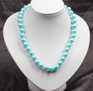 metal jewelry blue agate neckace with big chain
