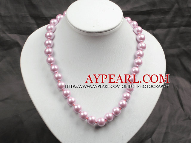 12mm Violet Color Round Glass perle perler choker halskjede smykker