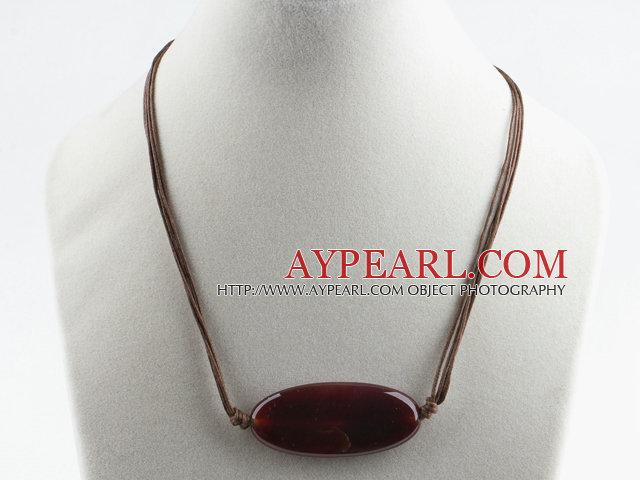 17,7 ICHES fantaisie collier en agate rouge avec la chaîne extensible