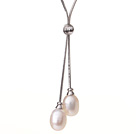 Κομψό στυλ Φυσικό Teardrop 10 -11mm Σχήμα Λευκό γλυκού νερού μαργαριτάρι κολιέ κρεμαστό κόσμημα