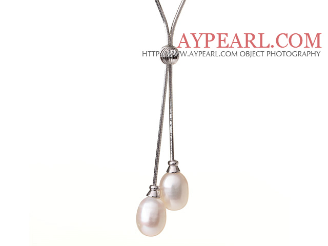 Κομψό στυλ Φυσικό Teardrop 10 -11mm Σχήμα Λευκό γλυκού νερού μαργαριτάρι κολιέ κρεμαστό κόσμημα