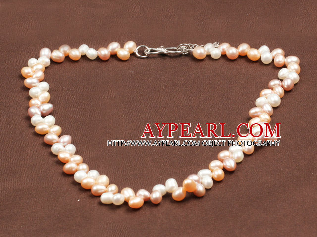 Special Design Multi Color Natural Freshwater Pearl Necklace