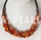 6*8mm agate chip beads necklace