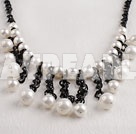 blanc 10-12mm voir shell perles collier