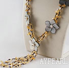 Brautschmuck Mode weiße Perle Kristall Halskette mit Muschel Blume