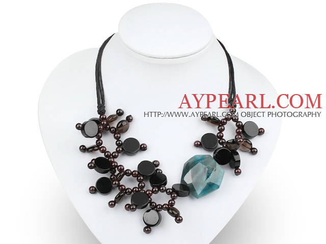 anat somy Quartze agate necklace Achat Halskette