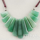 8 * 35 χιλιοστά Aventurine χάντρες beaded κολιέ με δυνατότητα επέκτασης της αλυσίδας