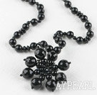 Wholesale Brazil black agate necklace pendant