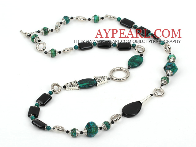 phenix noir collier pierre d'agate