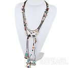 multi color pearl and glass beads necklace