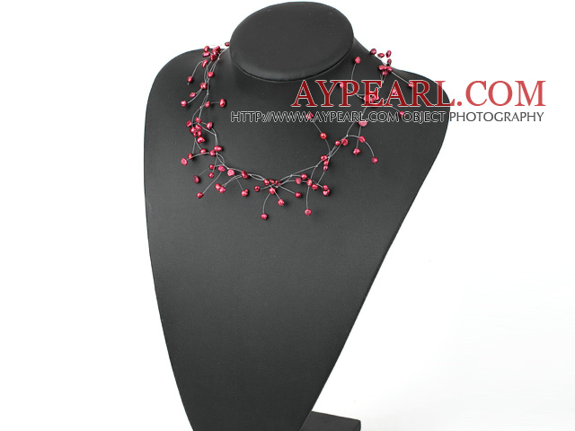 fancy bridal jewelry purple red pearl necklace фантазии свадебных ювелирных фиолетовый красный жемчужное ожерелье
