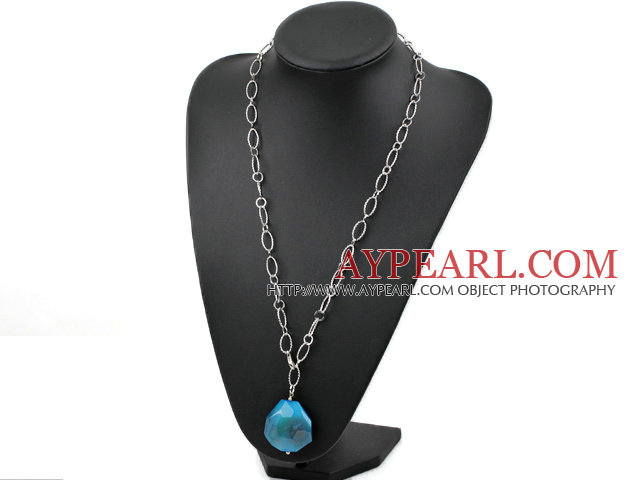 simple and fashion blue agate necklace/pendant