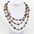 fashion long style jewelry crystal and tiger eye stone necklace мода давно кристалл ювелирного стиля и тигровый глаз камень ожерелье