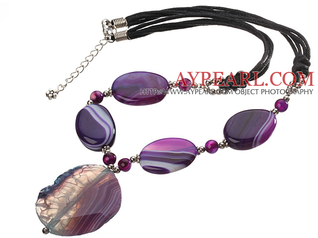 Brésil collier agate avec la chaîne extensible