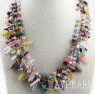 gorgeous multi strand colorful gemstone necklace