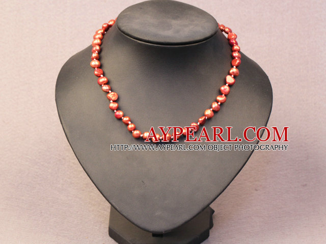 Simple Potato Trendy femmes Style Naturel Orange Pearl Necklace