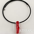 12 * 45mm admirablement branche de corail pendentif avec mousqueton