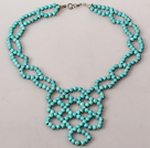 Fashion Style Turquoise Collier noeud 