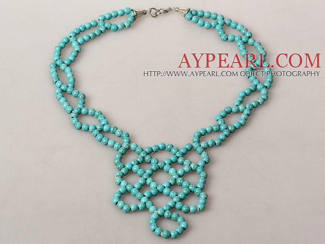 Fashion Style Turquoise Collier noeud 